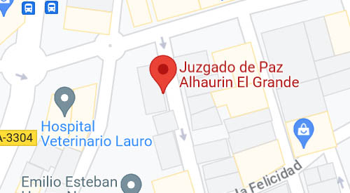 ubicación Registro Civil-Juzgado de paz de Alhaurin el Grande, Málaga